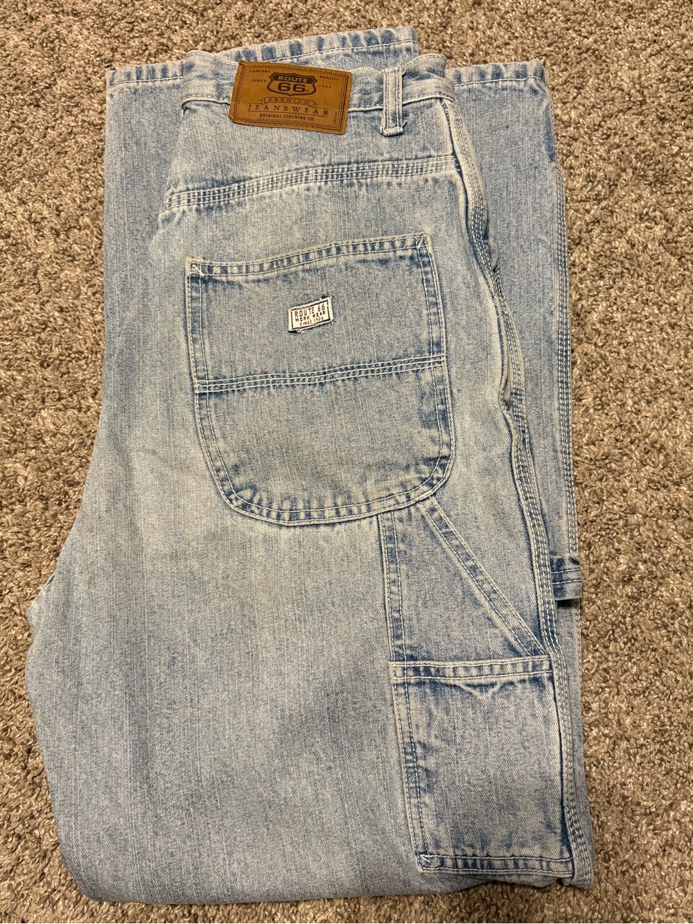 Route 66 Light Blue Relaxed Carpenter Jeans